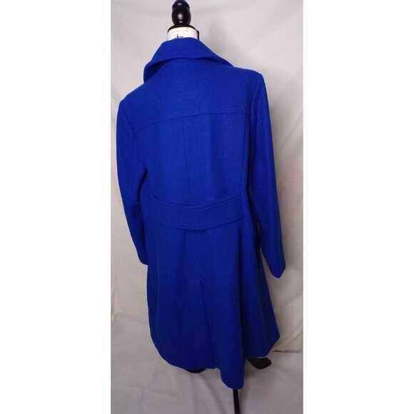 🆕KATE SPADE Double Breasted Wool Blend Coat Blue X-Large 14 - Picture 8 of 13